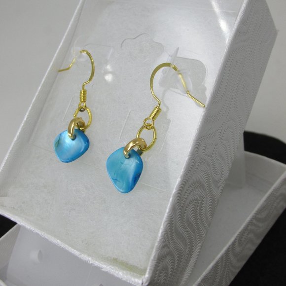 Dainty Treasures Shell Earrings with Gold Plated hooks - Picture 3 of 3